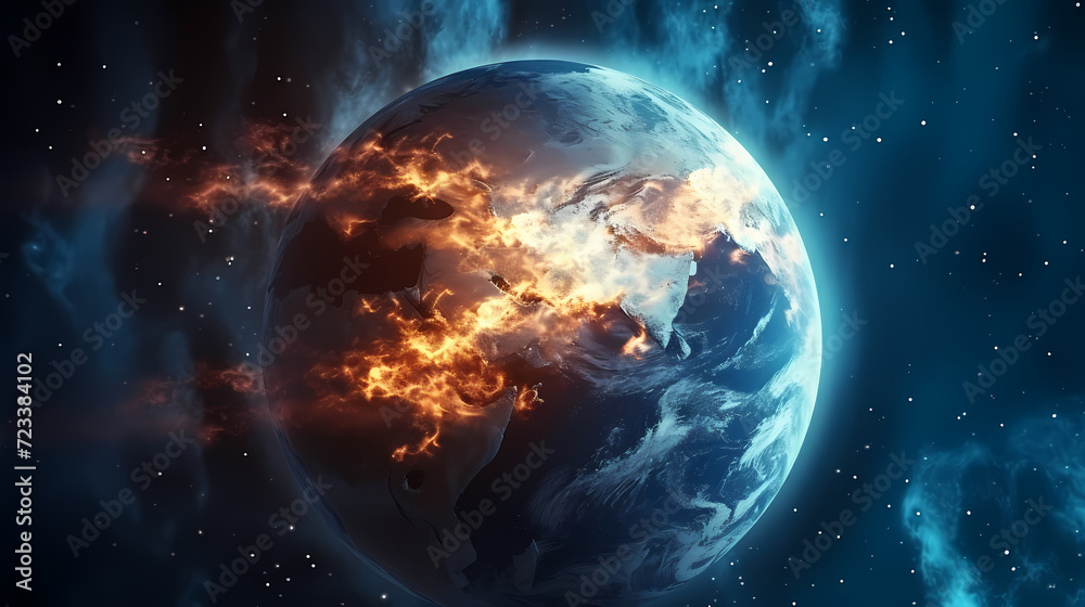 Obraz premium Admire our beautiful Earth from the vastness of space