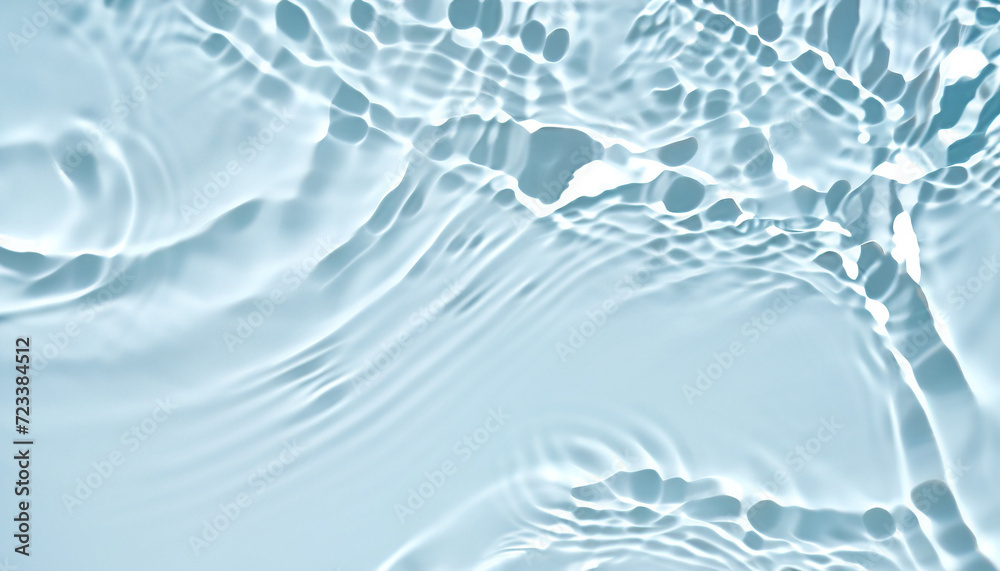 Fototapeta premium Abstract white transparent water shadow surface texture natural ripple background with sunlight; creative holographic wallpaper