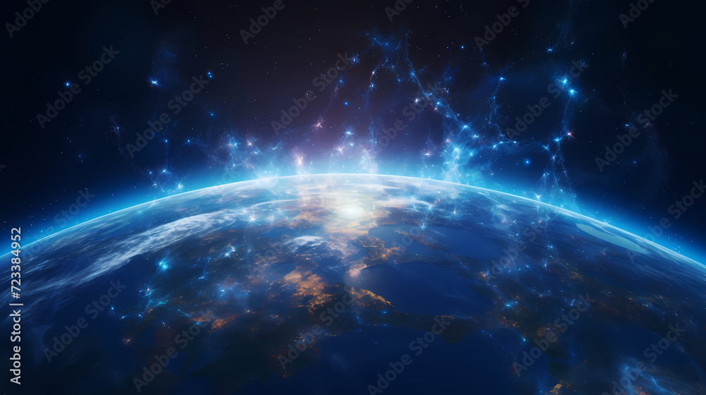 Obraz premium Admire our beautiful Earth from the vastness of space
