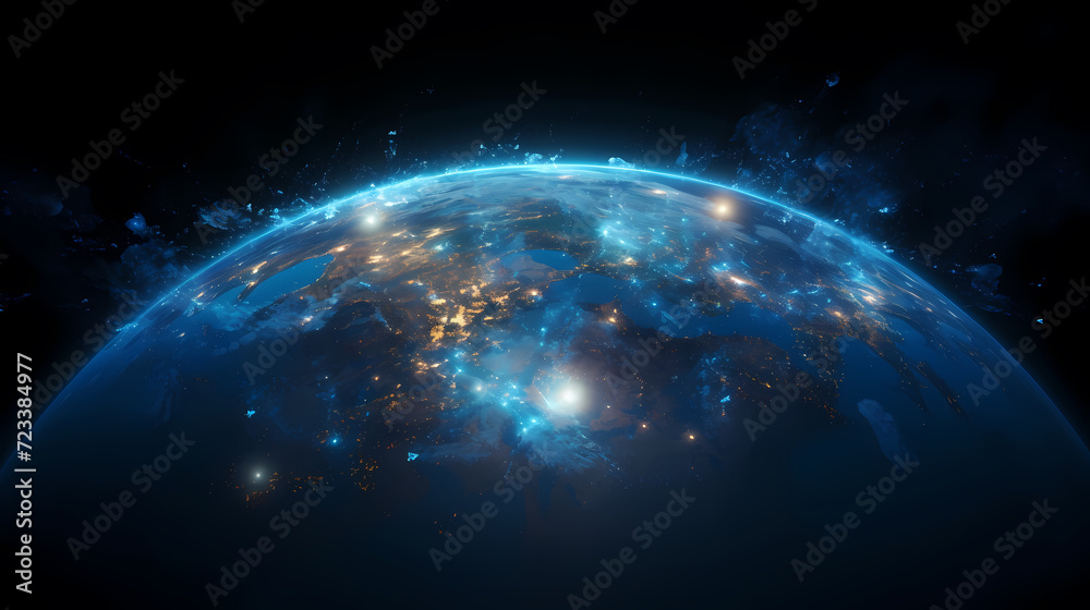 Obraz premium Admire our beautiful Earth from the vastness of space