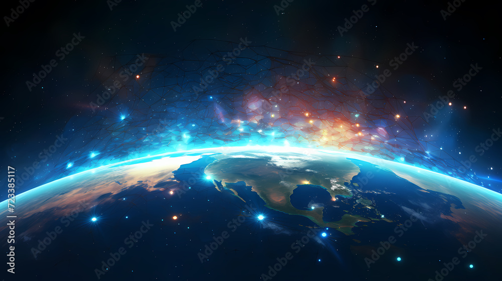 Fototapeta premium Admire our beautiful Earth from the vastness of space