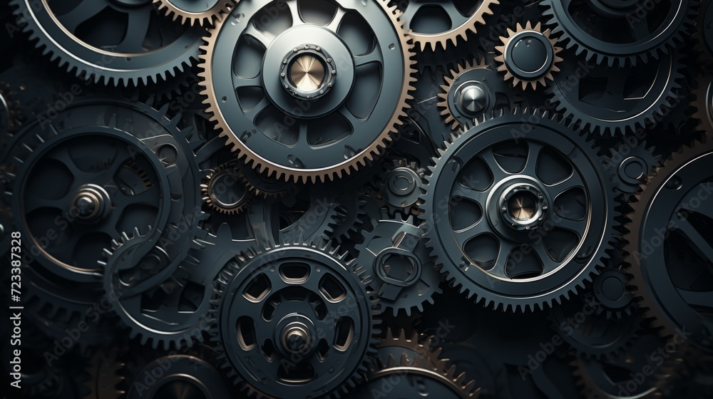 Gears and cogs in a clock mechanism. Craftsmanship and Precision - Elegantly detailed stainless steel and metal. Gears and cogs in a clock mechanism. Craftsmanship and Precision - Elegantly detailed stainless steel and metal.