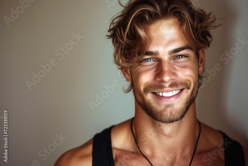 Handsome muscular male mode...
