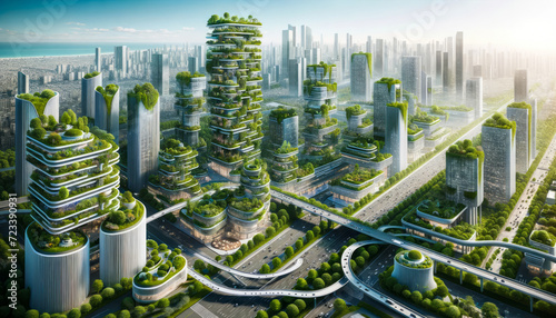 Tomorrow s Metropolis  A City Melds Nature and Innovation  Embracing Urban Sustainability