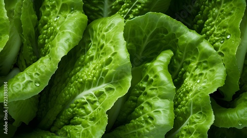 Close up of fresh frilled lettuce. photo