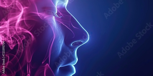 Abstraction of man as the highest creation of God, connection with the surrounding creation, senses, sixth sense, background, wallpaper.