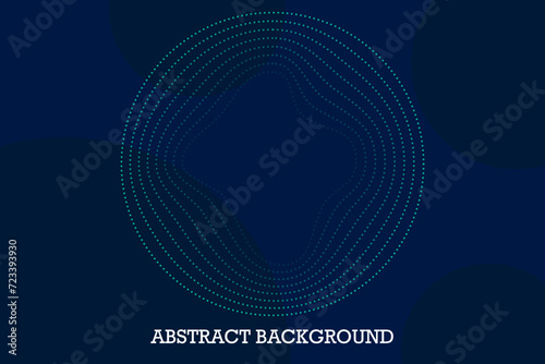 Abstract dark background with gradient blue-blue circles. Elegant pattern. Suit for cover, wallpaper, desktop, header, banner, presentation, poster, website. Vector illustration	