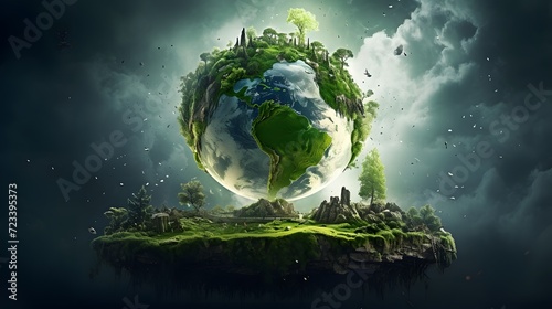 Green earth. Back when the earth s primitive contents were full of green and no deserts.  