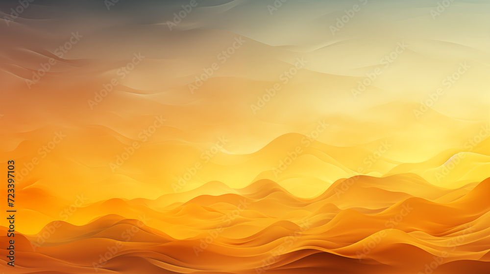 Fototapeta premium Abstract Golden Waves Flowing on a Warm Gradient Background
