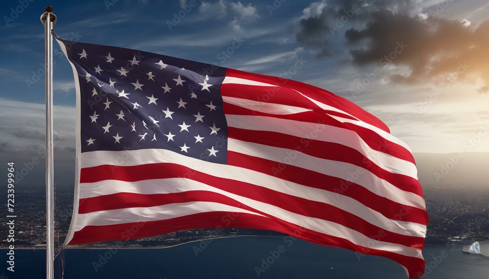 Fototapeta premium american flag, federal, flag, government, nation, patriotism, president, star, stars, stars