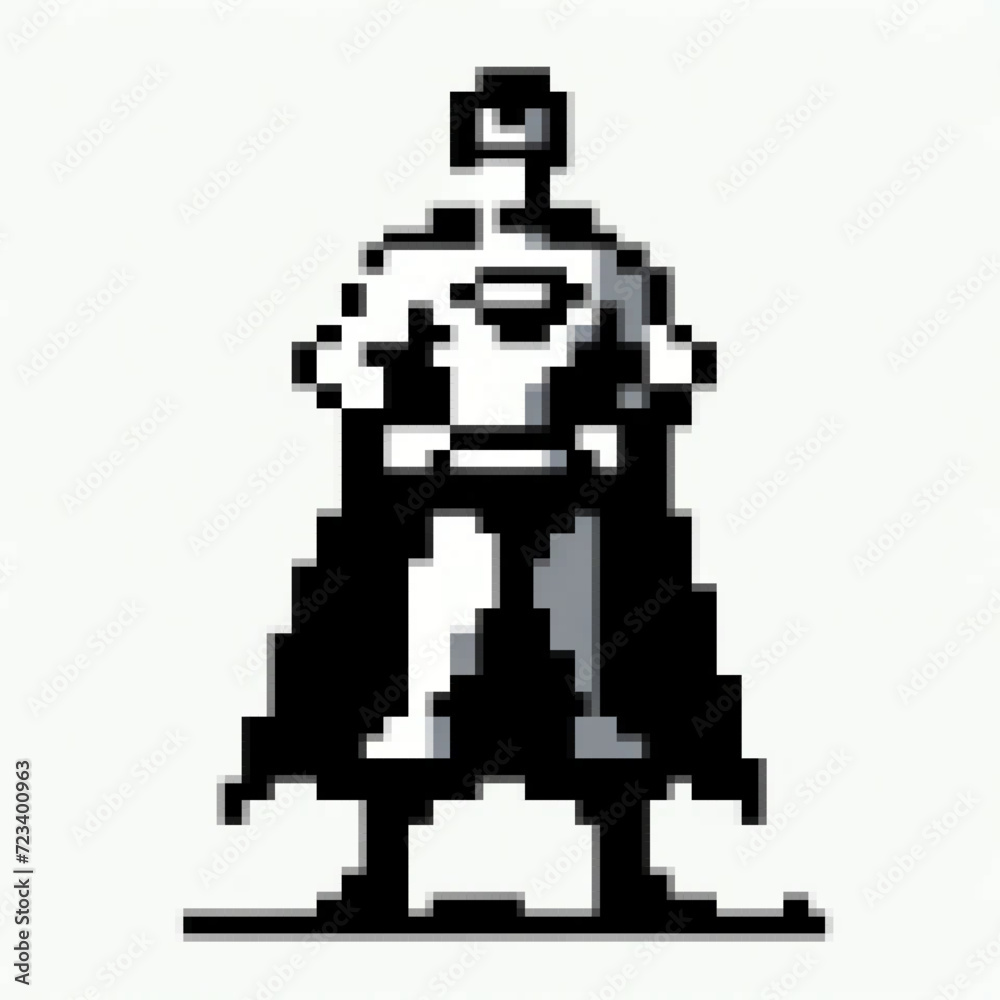 Fototapeta premium Pixel art vector illustration of a Super Hero