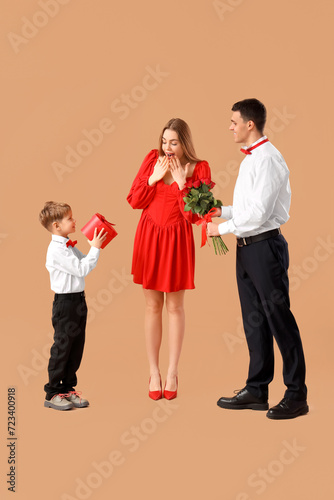 Family celebration with son...