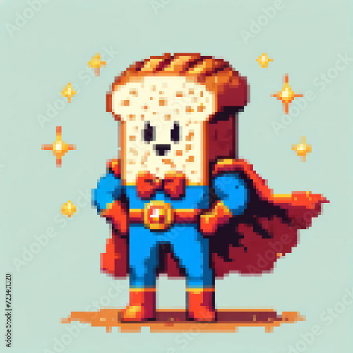 Pixel art illustration of Super Bread