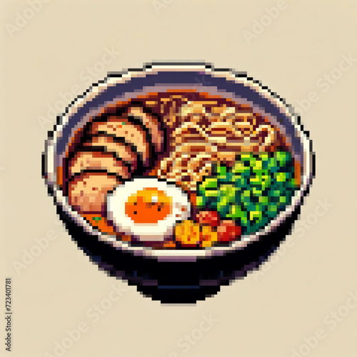 Pixel art illustration of  Noodles - Super Vegetables series