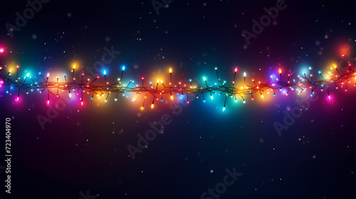 Bokeh lights background banner. Colorful abstract background with glitter  holiday decoration background