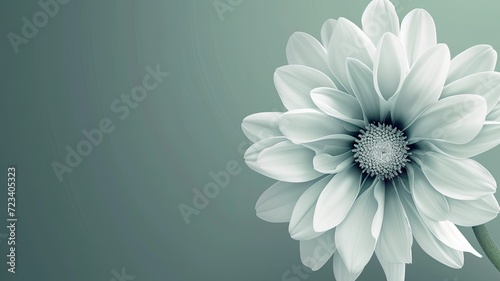 a white flower, in the style of auto-destructive art, light green and dark gray, urban signage, highly realistic, minimalist stage designs, palewave, ultra realistic , in a minimalist modern style photo