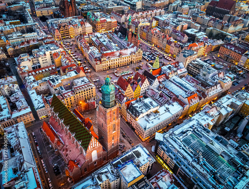 Aerial view of Wroclaw in winter, Poland © Alexey Fedorenko