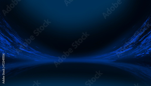 Abstract blue neon futurist...