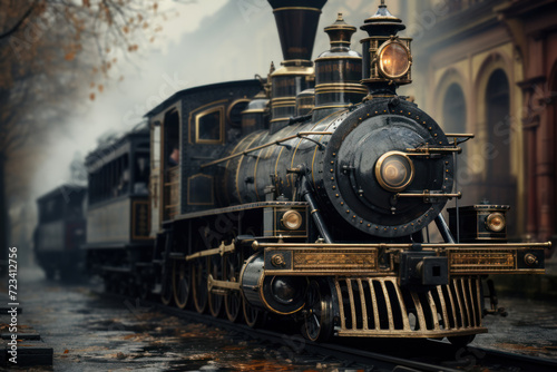 Enter an alternate reality where steam-powered machinery and Victorian aesthetics collide, creating a fantastical steampunk universe. Generative Ai.