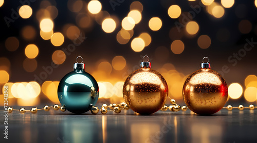 Luxurious shiny Christmas ball decoration, Christmas and New Year ornaments background