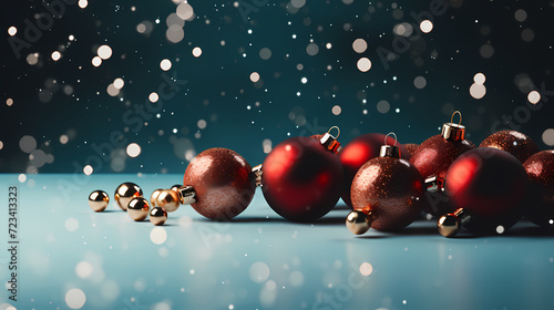 Luxurious shiny Christmas ball decoration, Christmas and New Year ornaments background