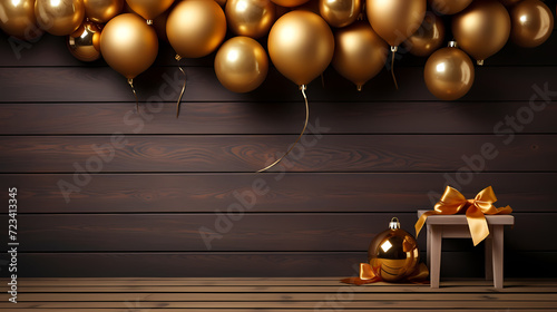 Luxurious shiny Christmas ball decoration, Christmas and New Year ornaments background