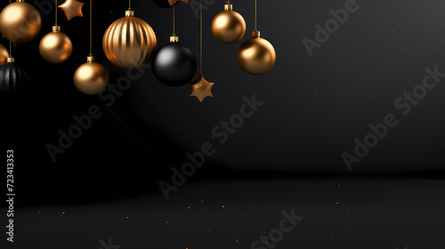 Luxurious shiny Christmas ball decoration, Christmas and New Year ornaments background