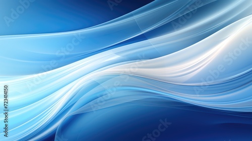 a digital abstract with dynamic blue and white lines flowing diagonally across the canvas.