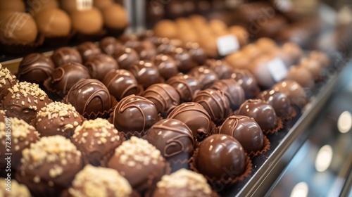 rows of chocolate candy