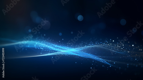 Digital technology blue rhythm wavy lines abstract graphic poster web page ppt background