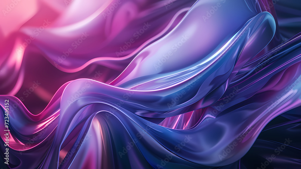 Obraz premium Minimalist Futuristic Abstract Background. Digital Art with Smooth Texture