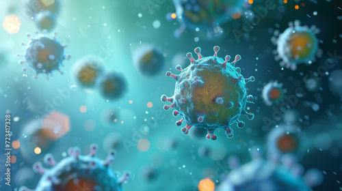 abstract virus cell science concept	

