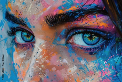 The bold colors and striking lashes of the street art eye offer a glimpse into the city s artistic flare. An aerosol-painted blue eyes on a city wall stands out as expression of urban expressionism 
