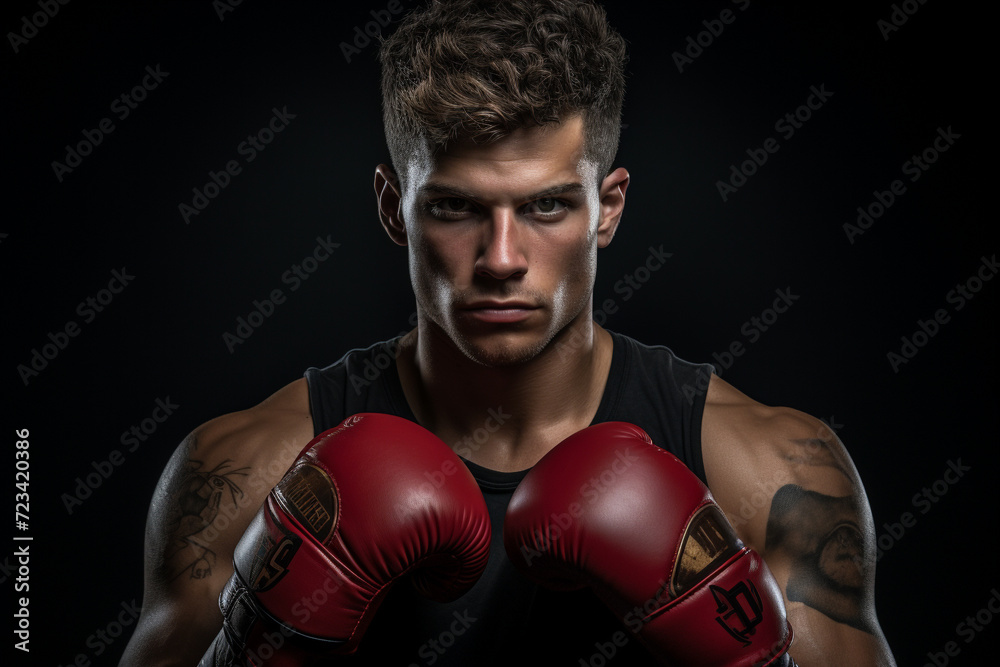 Boxing contact sport, martial art, athletes strike each other with fists in special gloves. pankration, fighting striking, judo fencing, savate, kickboxing taekwondo, sumo, sambo arena. man boy woman. - obrazy, fototapety, plakaty 