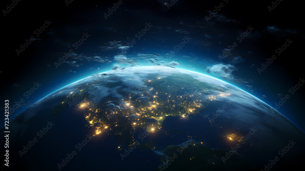 Fototapeta premium Admire our beautiful Earth from the vastness of space