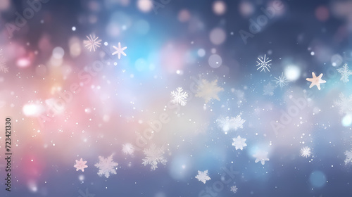 Snowflake background  snowflake border  winter holiday background  soft colors and dreamy atmosphere