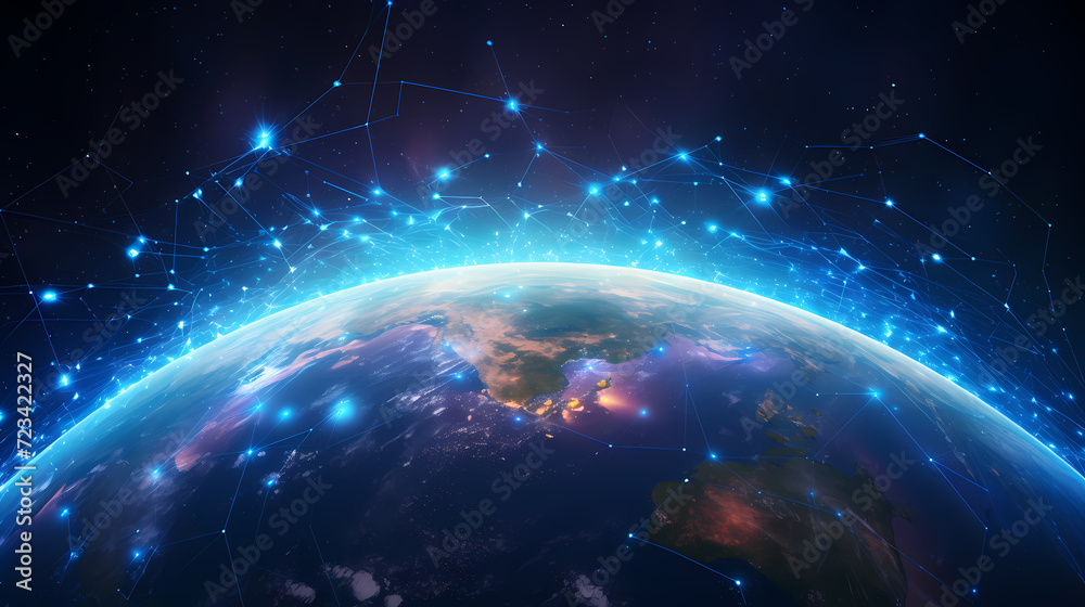 Obraz premium Admire our beautiful Earth from the vastness of space