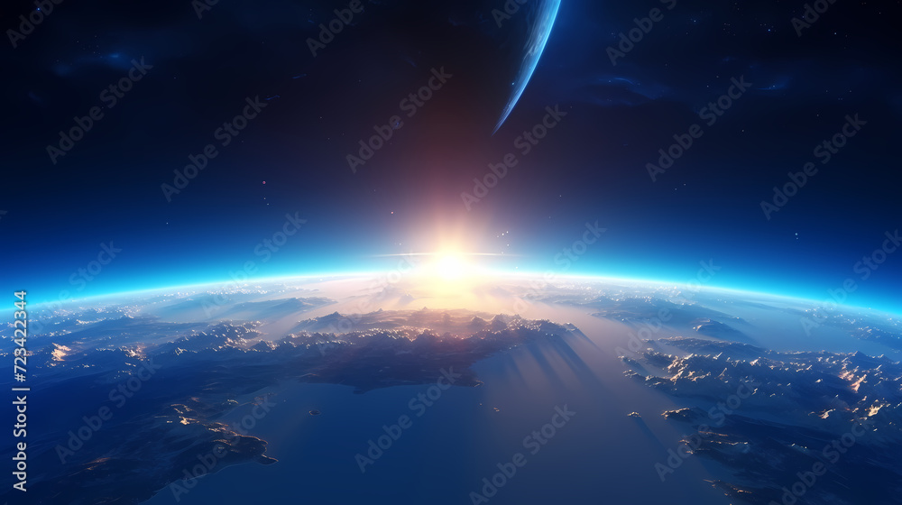 Fototapeta premium Admire our beautiful Earth from the vastness of space
