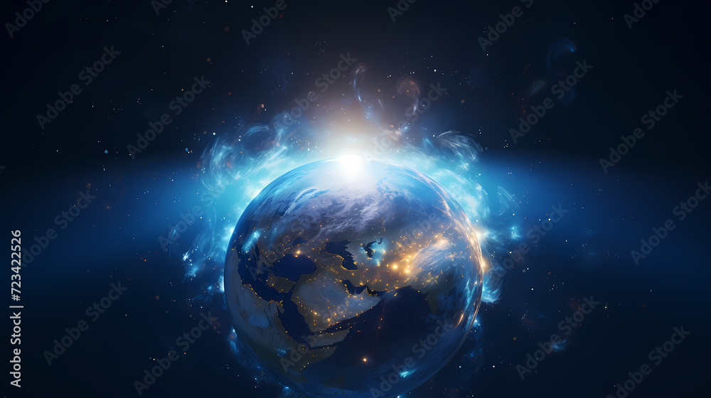 Obraz premium Admire our beautiful Earth from the vastness of space