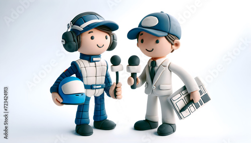 Personnage en pâte à modeler : Interview de pilote de course