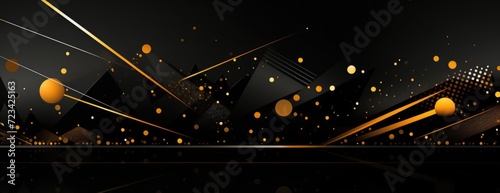 Wallpaper, abstract background, dark black yellow and gold design design, in the style of dotted, industrial angles, angular