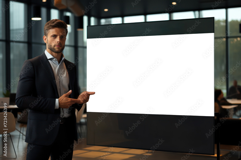 A sleek and professional template, presenting a polished layout ideal for business presentations and corporate communication. Generative Ai. A sleek and professional template, presenting a polished layout ideal for business presentations and corporate communication. Generative Ai.
