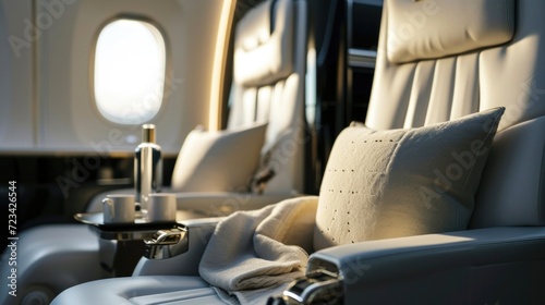 Take your flying experience to new heights with the inflight spa amenities on this private jet. Sink into a plush chair and let the tranquil aerial views set the scene for a blissful massage