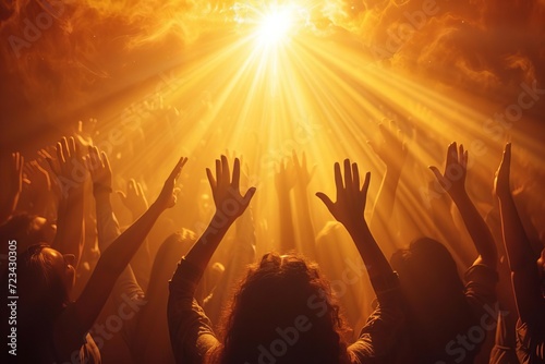 Harmonious representation of the heavenly chorus praising god