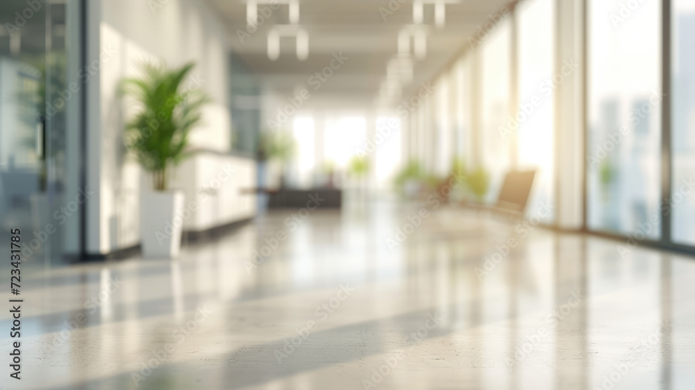 Blurred empty open space office background for design. Blurred empty open space office background for design.