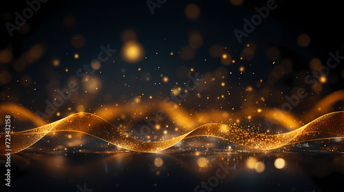 Bokeh lights background banner. Colorful abstract background with glitter, holiday decoration background