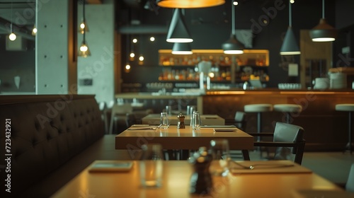 Empty restaurant in Toronto : Generative AI