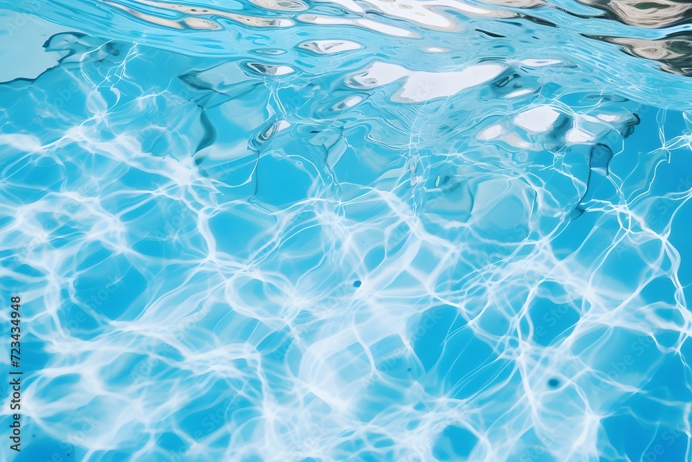 water reflection swimming pool underwater surface blue water ripples