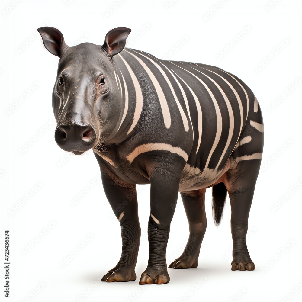 Obraz premium a tapir, studio light , isolated on white background