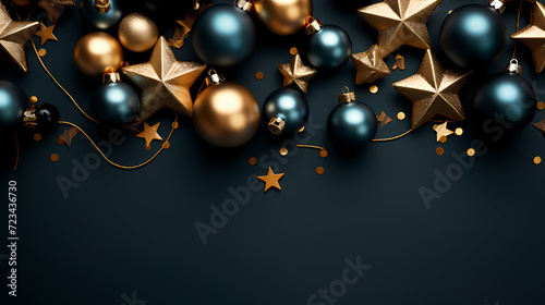 Luxurious shiny Christmas ball decoration, Christmas and New Year ornaments background